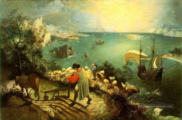  Bruegel Art - Paysage avec la chute d’Icare flamand Renaissance paysan Pieter Bruegel the Elder